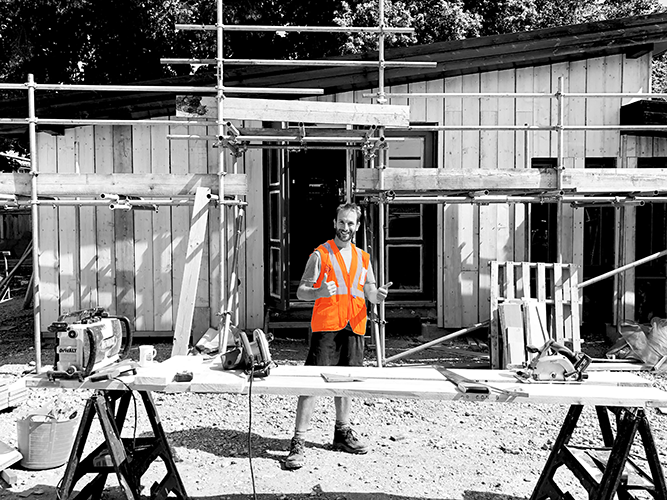 photo of Neil on site on Church Grove Lewisham
